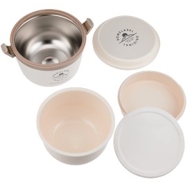 Pearl Metal HB-4744 Thermal Donburi Lunch Jar, 3.7 fl oz (1,060 ml), White