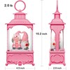 Gorrzai Valentines Day Snow Globe Gnome Snow Globe Lantern, Lighted