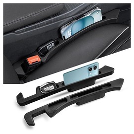 2PCS Deepened Design Car Seat Gap Filler Organizer,Soft Car Seat Side Gap Filler with Extension Slots & Invisible Charging Hole Design,Versatile No Drop Seats Guard Gap Fillers