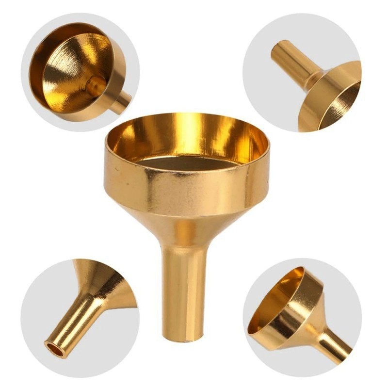 Pack of 4 Aluminium Funnels, Mini Funnels, Dosing Tools, Multifunctional