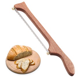 Zerymhan Bread Knife for Homemade Bread,Wooden Sourdough Bread for Slicing,Bow Bread Knife for Sourdough, Bow Design Easy to Cutting Even Slices,Premium Bread Slicer, Bread Saw for Homemade