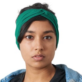 Multiuse Headband Hair Wrap for Women & Men, Casual Headwear & Wide Gym Wrap Headband Green
