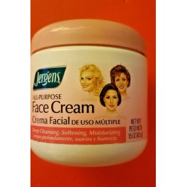 Jergens 3 PACK JERGENS ALL PURPOSE FACE CREAM SMOOTH SKIN MOISTURIZER SOFTENING/15OZ