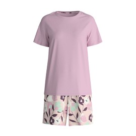 CALIDA Nightwear Xtra Women's Short Pyjamas, 100% Cotton, Breathable and Climate Regulating, Fragrant Lilac