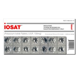 IOSAT Potassium Iodide Tablets USP, 130 mg, 14 Count