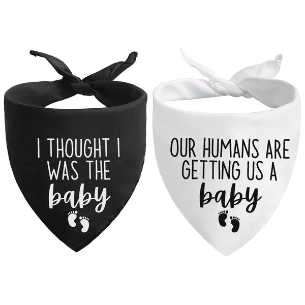Pregnancy Announcement Dog Bandanas - Our Humans are Getting Us
