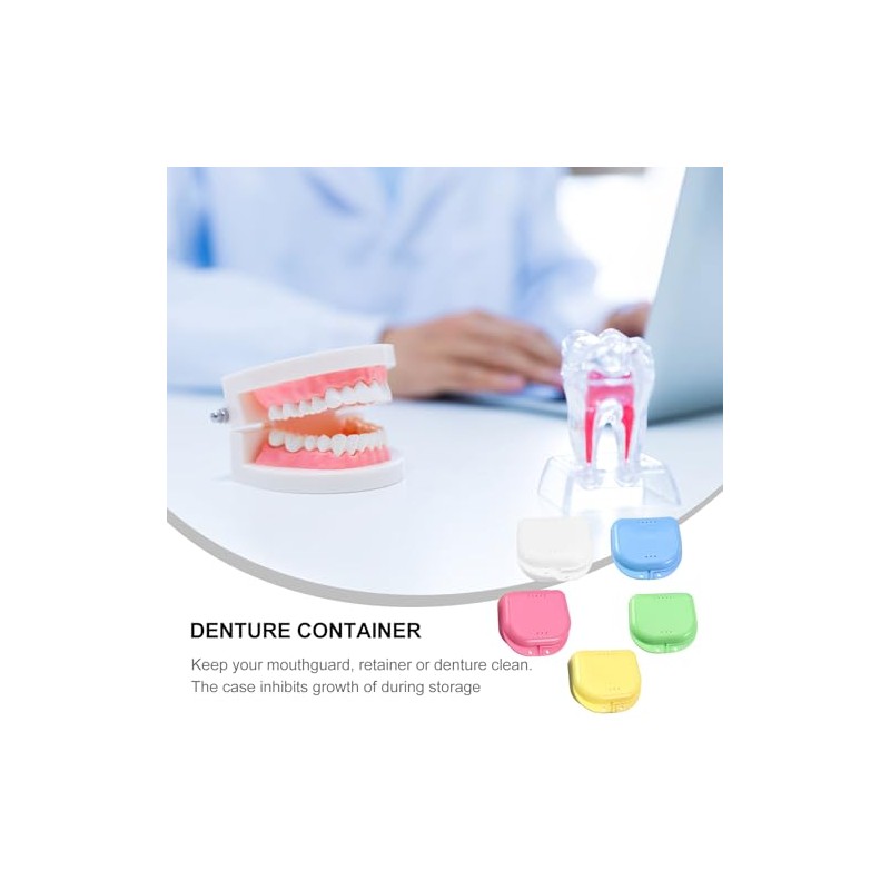 ROSENICE Retainer Case 5pcs Mouth Guard Case Ortodoncia Dental Retainer