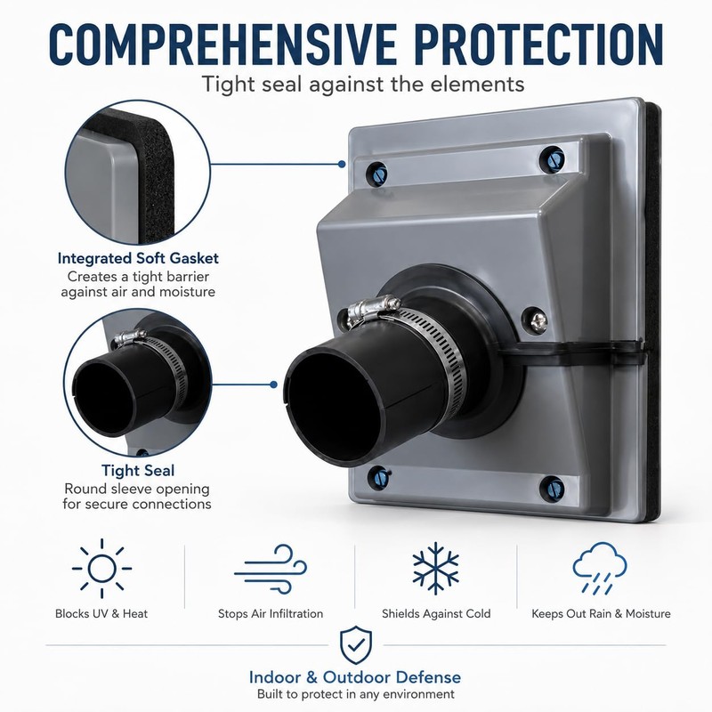 HVAC Wall Penetration Cover Kit, AC Line Set Wall Sleeve