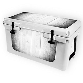 MightySkins (Cooler Not Included) Skin Compatible with RTIC 45 Cooler (2017 Model) - White Wood | Protective, Durable, and Unique Vinyl Decal wrap Cover | Easy to Apply | Made in The USA