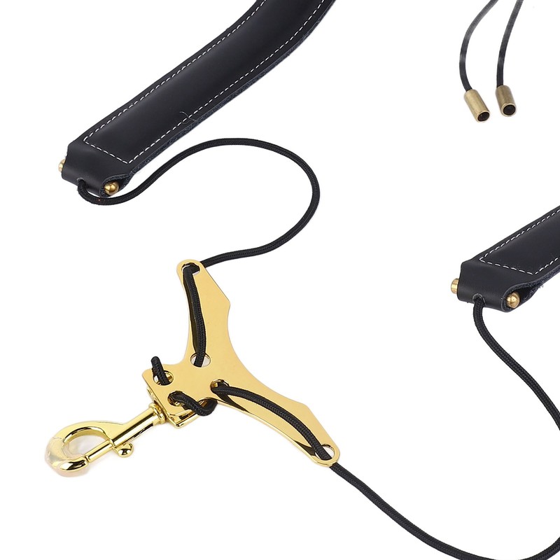 Saxophone Double Shoulder Strap Artificial Leather Length Adjustable Alto Tenor