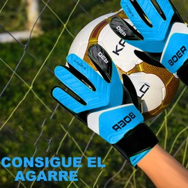 ASHDNSZD Guantes de Portero de Fútbol para Niños y Jóvenes (Azul, 6)
