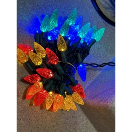 Wondershop 60 Count LED C6 Multicolor Lights Green Wire Indoor/Outdoor