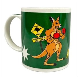 I Love Aus Boxing Kangaroo Mug