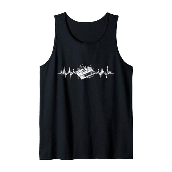 Synth-pop New-Wave-Music Dark-Wave Heartbeat Synthesizer Tank Top