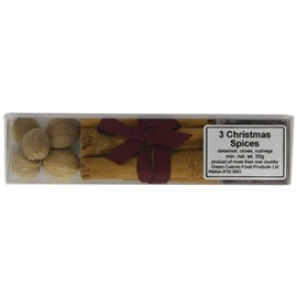 Green Cuisine Christmas Spices in Box - Cinnamon, Cloves and Nutmeg 50 g (Pack of 4)