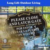 Phyabe 2 Pack Please Close and Latch Gate Sign Bilingual