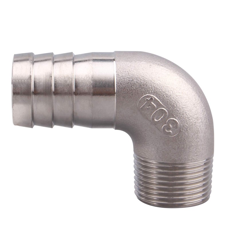 DERNORD 1" Hose Barb x 3/4" Male NPT Stainless Steel