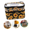 Ipetboom Sunflower Skincare Bag Makeup Bag Zipper Large Capacity Toiletry