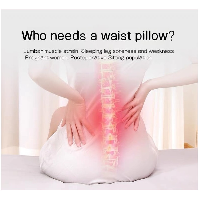 Uwenkjie Lumbar support pillow,back pillow for bed， relieves lower back