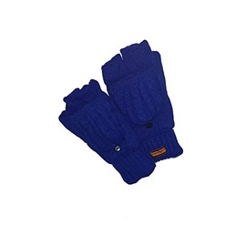 Vera Tucci Heatseekers Women’s Fingerless Convertible Thermal Gloves – Heated Gloves Finger less Gloves Flap Warmer Mitten For Ladies Girls Winter Insulated Designer Gloves Mittens G42 (NAVY)