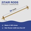 Solid Brass Stair Rods for Carpet Runners Set of 1,