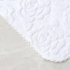 Rose Motif Towel Handkerchief, White (5664701-10-01)