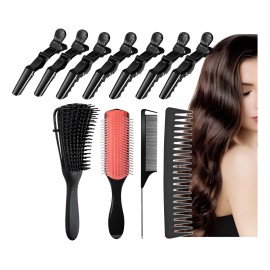 11 Piezas Cepillo De Peluquera Peine De Masaje Set                                                                                                    