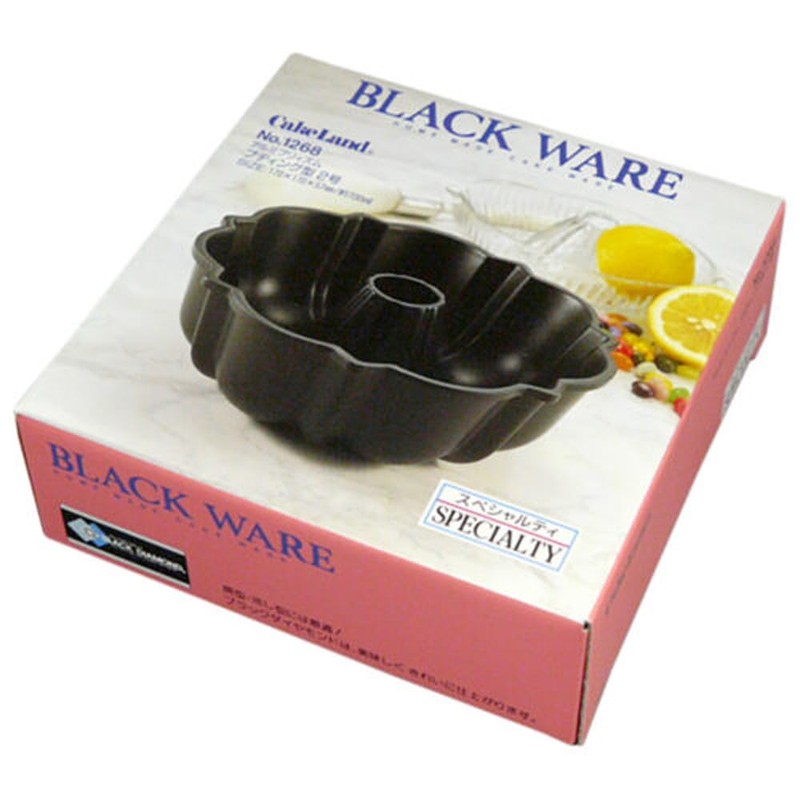 タイガークラウン(Tiger Crown) ケーキ型 黒 159×54mm Blackプティング型2号 アルミダイカスト フッ素加工 耐熱250度 1268