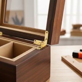 Garosa 20pcs 90 ° Mortaja Primavera Bisagra Apoyo Ángulo Bisagra de La Primavera Para La Pequeña Joyería Caja de Reloj Caja de Tapa de La Puerta Más Cerca con tornillos(Oro)