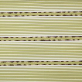 Kt KILOtela - Linen Fabric Digital Print Half Panama 100% Organic Cotton Oeko-Tex Standard 100 Length 100 cm Width 280 cm Geometric Stripes Pampa Green Purple