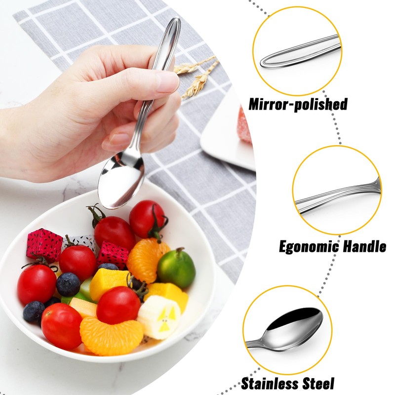 Gymdin Stainless Steel Coffee Spoons, 13.5 cm (5.3 inch) Spoons,