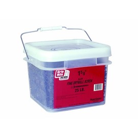 Prime Source, Black, Grip-Rite 158DWS25BK 6-by-1-5/8-Inch Fine Thread Drywall Screws with Bugle Head, 25-Pound Bucket, 1.625 inches