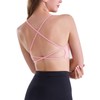 Channo Women's Nylon Sports Bra - Removable Padding Cross Back