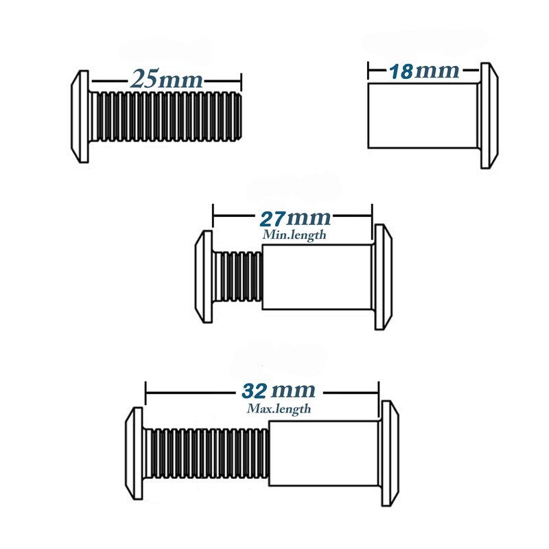 Anmas Home 20pcs M6 Furniture Joint Connector Bolt & Cap