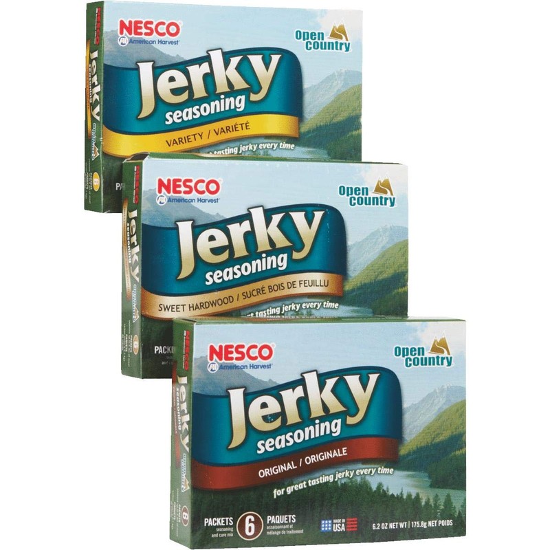 NESCO BJV-6, Jerky Spice Works, 3 Flavors Variety Pack, Packaging