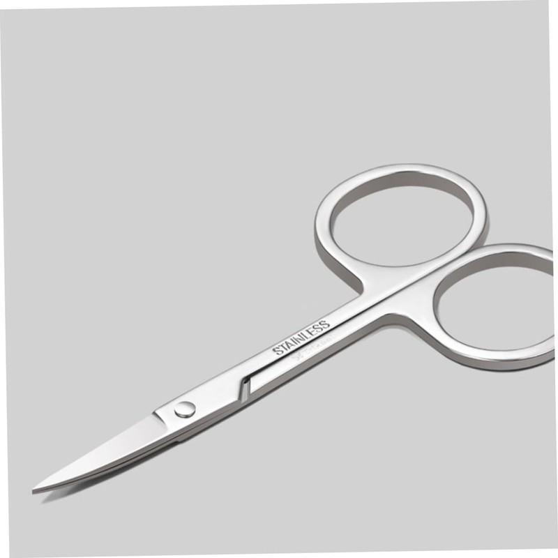 FOMIYES 2 Sets Professional Eyebrow Trimmer Scissors Stainless Steel Brow