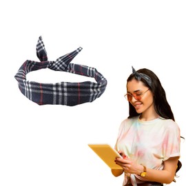 Lizzy Wired Hair Headband | Retro Rockabilly Adjustable Plain & Printed Wire Headbands Hair Accessory Head Wrap Vintage Various Colour & Designs