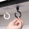 X-SHIYUN 4 Pack Traceless Wall Adhesive Hook，Rotate 360°Ceiling Adhesive Hook，Towel