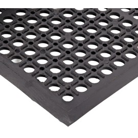 Notrax 562S0035BL 562 Sanitop 3' x 5' Black Safety Anti-Fatigue Drainage Mat