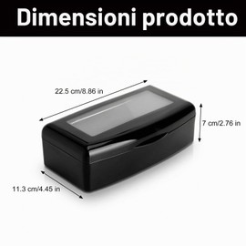 Sterilizzatore per strumenti per unghie, Vaschetta disinfettante con coperchio e filtro rimovibile, scatola di sterilizzazione nera per manicure, pedicure, saloni di bellezza e strumenti per capelli