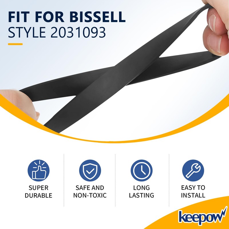 KEEPOW Vacuum Belt for Bissell PowerForce Helix Turbo Vacuum Cleaner