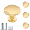 IAFVKAI 4 Pieces Cabinet Knobs Zinc Alloy Drawer Knobs Brushed