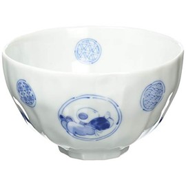 Mino Ware 136147 Rikyu Bowl, Karako Round Crest