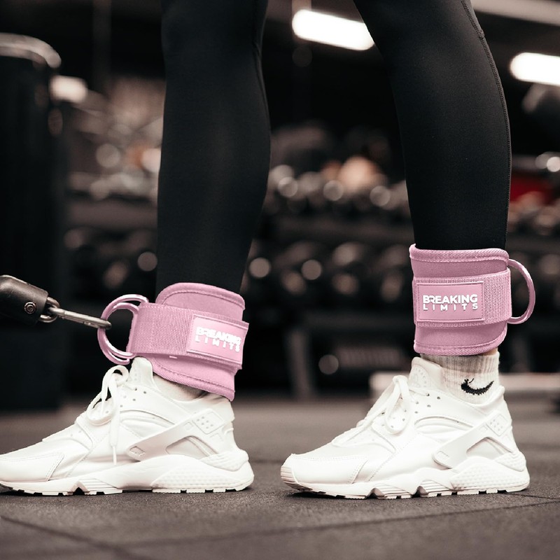 Pink Ankle Straps for Cable Machines Women - Cable Kick