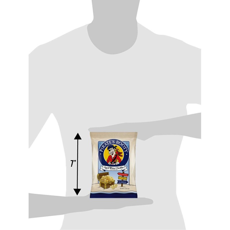 Pirate's Booty Aged White Cheddar Cheese Puffs, Gluten-Free, Kids Snacks,