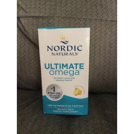 Nordic Naturals New Nordic Naturals, Ultimate Omega Fish Oil Supplement, Lemon  - 180 Soft Gels