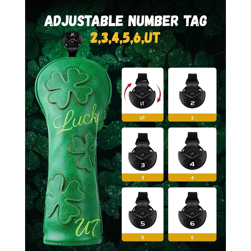 Golf Club Head covers Hybrid Utility Rescue with Interchangeable Number