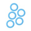 5pcs Baby Soft Silicone Teething Ring Toy Infant Safe Elastic