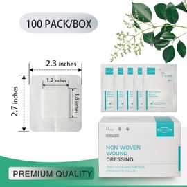4X14 Inches Extra Large Sterile Adhesive Island Wound Dressing Bandages - Non Woven Bordered Gauze Pads, 25 Individually Pack,Medical Grade by QICHUANG(4X14INCHES-C25)
