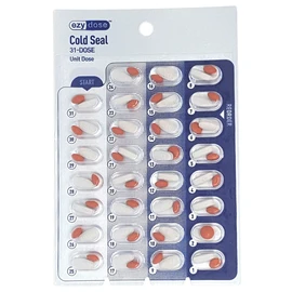 Memory Pac 6 Refill Cards for Monthly Cold Seal Blister Pack System (Monthly-Large, 31 Compartments)